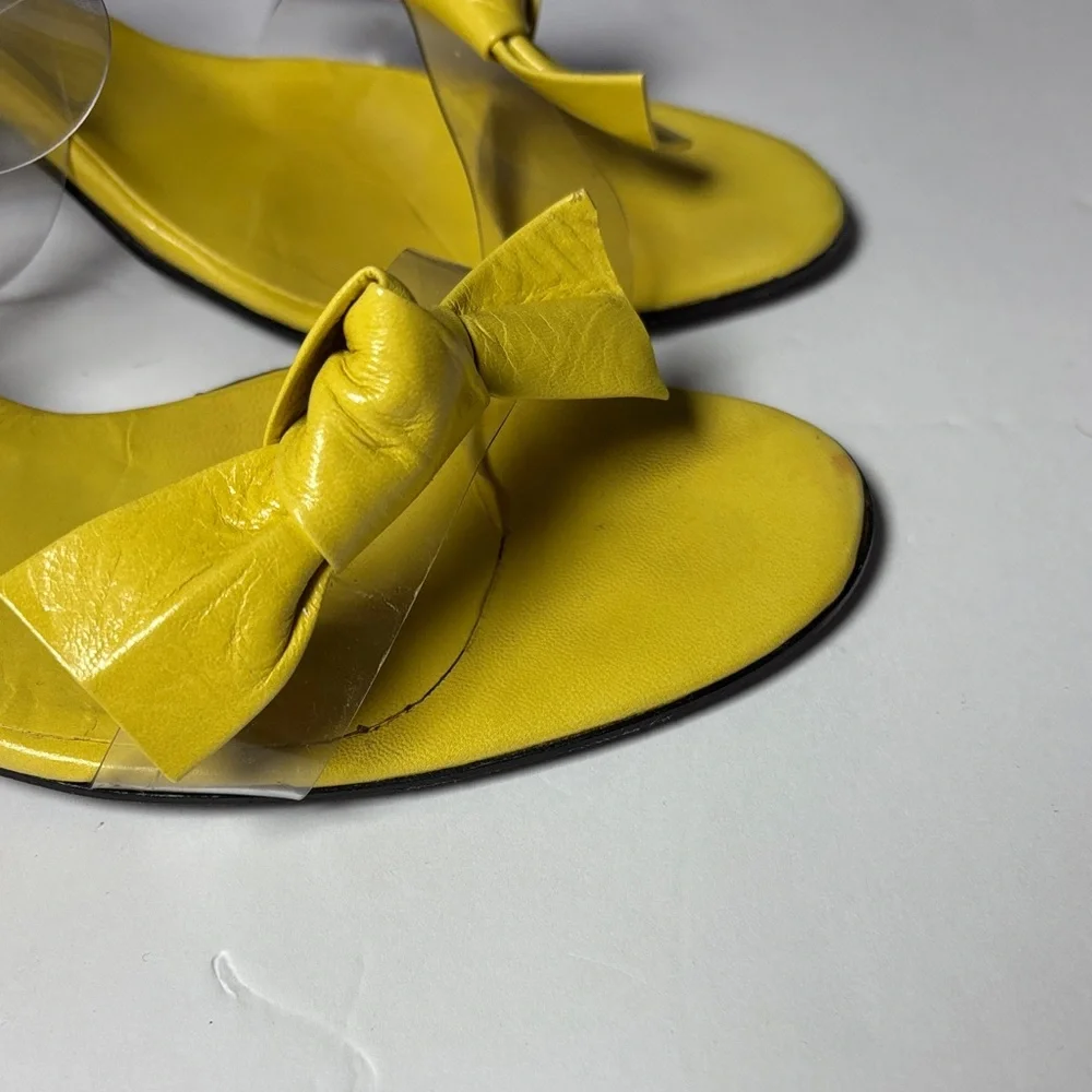 Versani Yellow Heels Sandals Women Size 8 1/2 - Picture 12 of 16